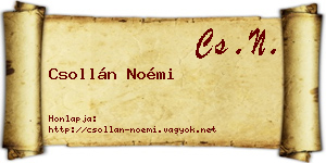 Csollán Noémi névjegykártya
